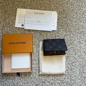 Louis Vuitton Black and Brown Monogram Wallet